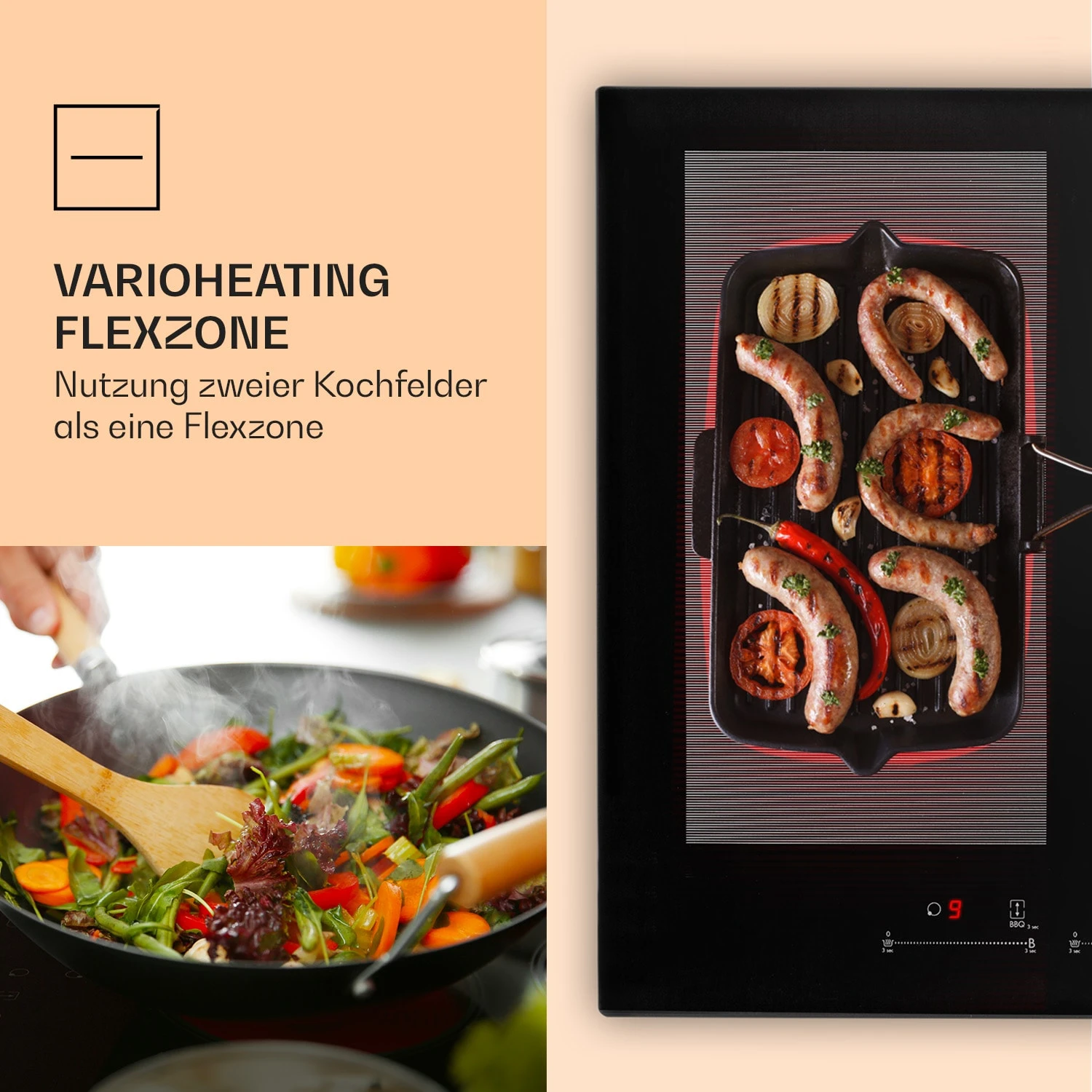 Delicatessa 77 Hybrid Einbaukochfeld Induktion 4 Zonen 7000W 4 Delicatessa 77 Hybrid Einbaukochfeld Induktion 4 Zonen 7000W – Bild 4