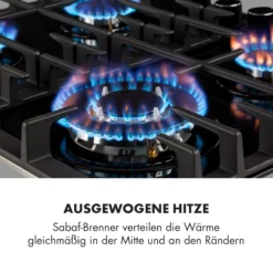 Ignito 4 Zonen Gaskochfeld 4-flammig Sabaf-Brenner Glaskeramik Schwarz -Haushaltsgerätegeschäft 10033132 de 0003 logo