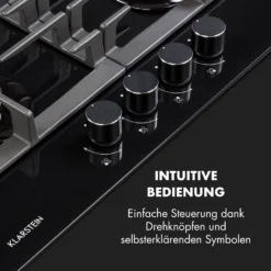 Ignito 4 Zonen Gaskochfeld 4-flammig Sabaf-Brenner Glaskeramik Schwarz -Haushaltsgerätegeschäft 10033132 de 0004 logo