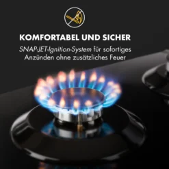 Ignito 4 Zonen Gaskochfeld 4-flammig Sabaf-Brenner Glaskeramik Schwarz -Haushaltsgerätegeschäft 10033132 de 0005 logo