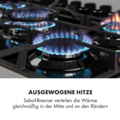 Ignito 5 Zonen Gaskochfeld 5-flammig Sabaf-Brenner Glaskeramik Schwarz -Haushaltsgerätegeschäft 10033133 de 0003 logo