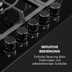 Ignito 5 Zonen Gaskochfeld 5-flammig Sabaf-Brenner Glaskeramik Schwarz -Haushaltsgerätegeschäft 10033133 de 0004 logo