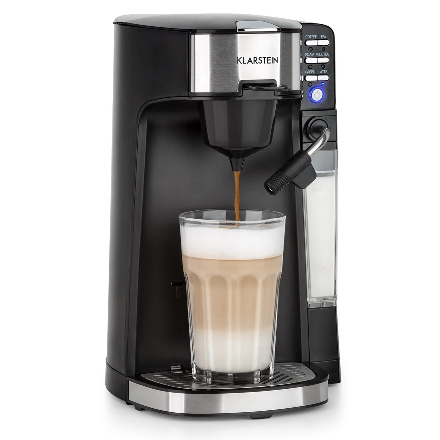 Baristomat 2-in-1-Heißgetränkeautomat Kaffee Tee Milchschaum 1 Baristomat 2-in-1-Heißgetränkeautomat Kaffee Tee Milchschaum