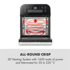 AeroVital Cube Heißluftfritteuse 1600W 12l Timer 16 Programme Schwarz 10 AeroVital Cube Heißluftfritteuse 1600W 12l Timer 16 Programme Schwarz -Haushaltsgerätegeschäft 10033248 yy 0003 logo Klarstein AeroVital Cube Heissluftfritteuse schwarz reedit