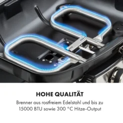 Parforce Duo Gasgrill 2 Brenner 4,4kW 15000BTU 300°C Grau 14 Parforce Duo Gasgrill 2 Brenner 4,4kW 15000BTU 300°C Grau -Haushaltsgerätegeschäft 10033297 de 0005 logo