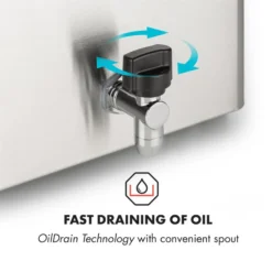 Family Fry Fritteuse 3000W Oil Drain Technology Edelstahl Silber 13 Family Fry Fritteuse 3000W Oil Drain Technology Edelstahl Silber -Haushaltsgerätegeschäft 10033342 yy 0005 logo Klarstein Family Fry Fritteuse 3000W silber