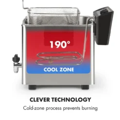 Family Fry Fritteuse 3000W Oil Drain Technology Edelstahl Silber 14 Family Fry Fritteuse 3000W Oil Drain Technology Edelstahl Silber -Haushaltsgerätegeschäft 10033342 yy 0006 logo Klarstein Family Fry Fritteuse 3000W silber