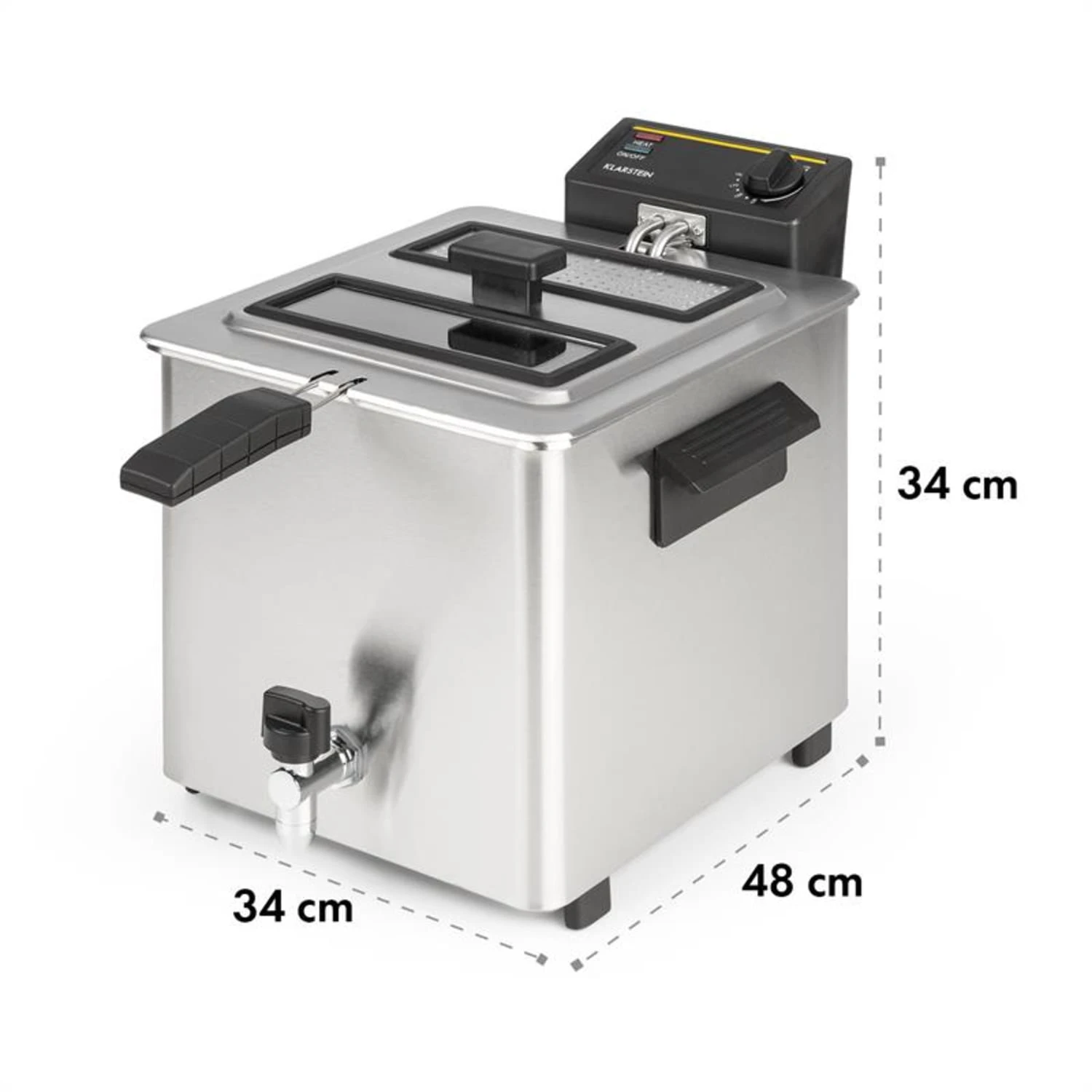 Family Fry Fritteuse 3000W Oil Drain Technology Edelstahl Silber 9 Family Fry Fritteuse 3000W Oil Drain Technology Edelstahl Silber – Bild 9