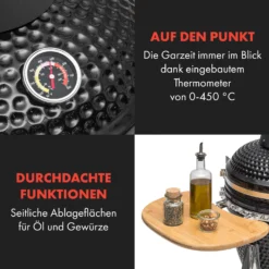 Queensize Kamado Grill Thermometer Abnehmbare Seitenteile Schwarz 15 Queensize Kamado Grill Thermometer Abnehmbare Seitenteile Schwarz -Haushaltsgerätegeschäft 10033377 de 0006 logo