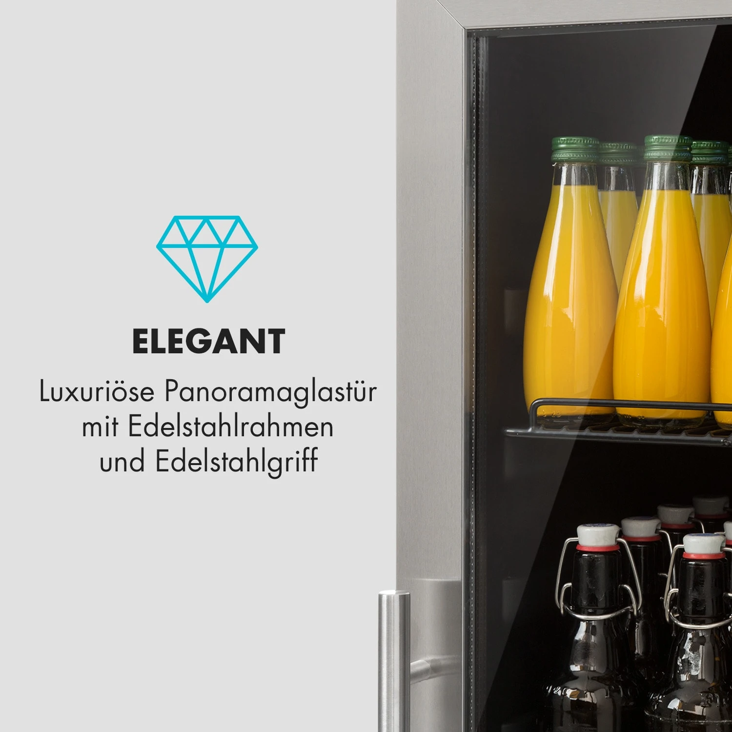 Beersafe 7XL Kühlschrank 242 Liter 5 Böden Panoramaglastür Edelstahl 5 Beersafe 7XL Kühlschrank 242 Liter 5 Böden Panoramaglastür Edelstahl – Bild 5