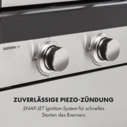 Gazooka 2.0T Gas BBQ Grill 2x3kW Brenner Edelstahl 18 Gazooka 2.0T Gas BBQ Grill 2x3kW Brenner Edelstahl -Haushaltsgerätegeschäft 10033532 de 0008 logo