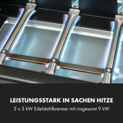 Gazooka 3.0T BBQ Grill 3x3kW Brenner 4 Rollen Edelstahl -Haushaltsgerätegeschäft 10033533 de 0004 logo