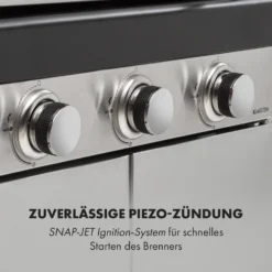 Gazooka 3.0T BBQ Grill 3x3kW Brenner 4 Rollen Edelstahl -Haushaltsgerätegeschäft 10033533 de 0008 logo