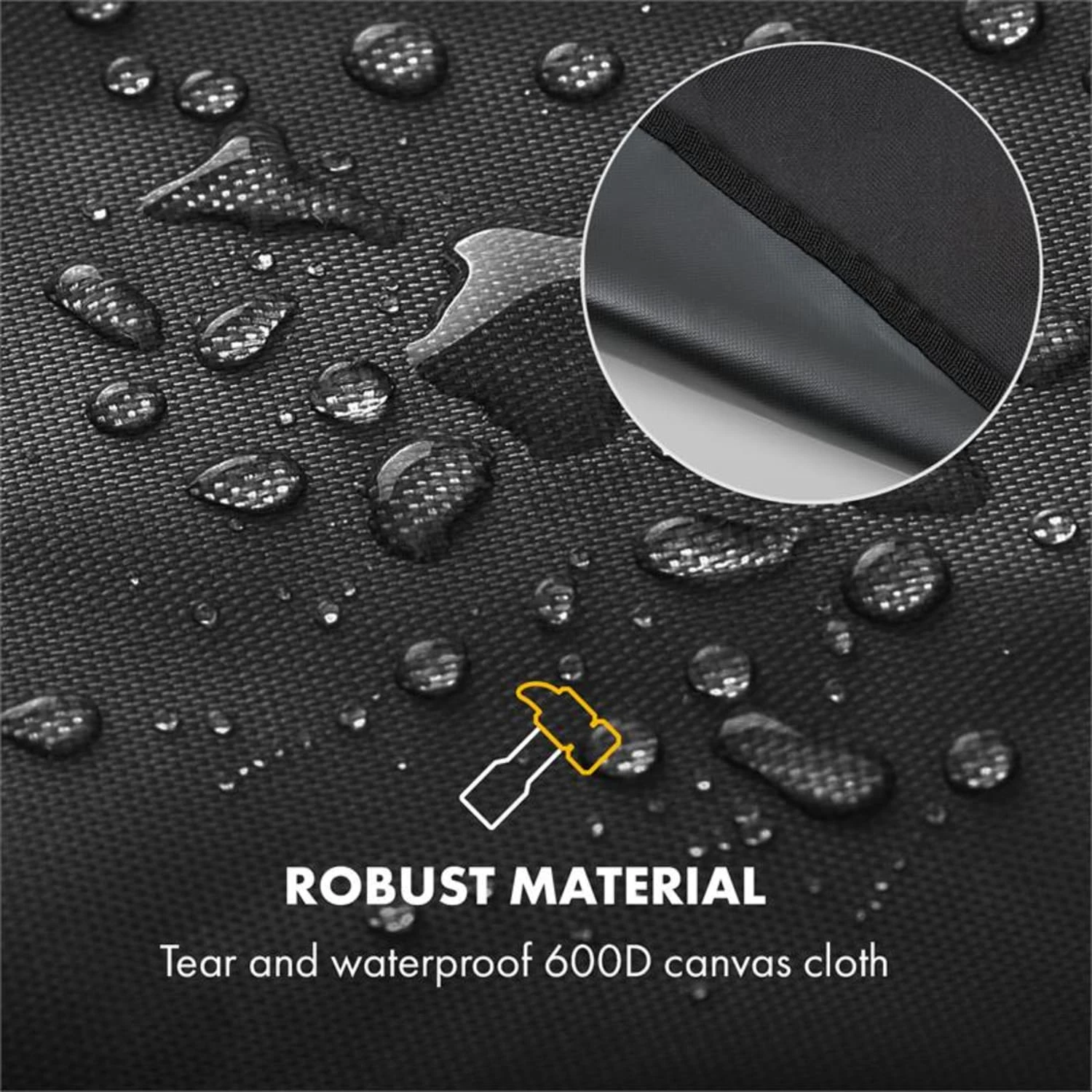 Gazooka 2.0T Wetterschutzhaube 600D Canvas 30/70% PE/PVC Schwarz 5 Gazooka 2.0T Wetterschutzhaube 600D Canvas 30/70% PE/PVC Schwarz – Bild 5