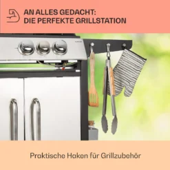 Tomahawk 3.1 S Gasgrill 3x3,6kW Brenner+2,7 KW 60x45cm Grill Edelstahl -Haushaltsgerätegeschäft 10033567 de 0007 usp