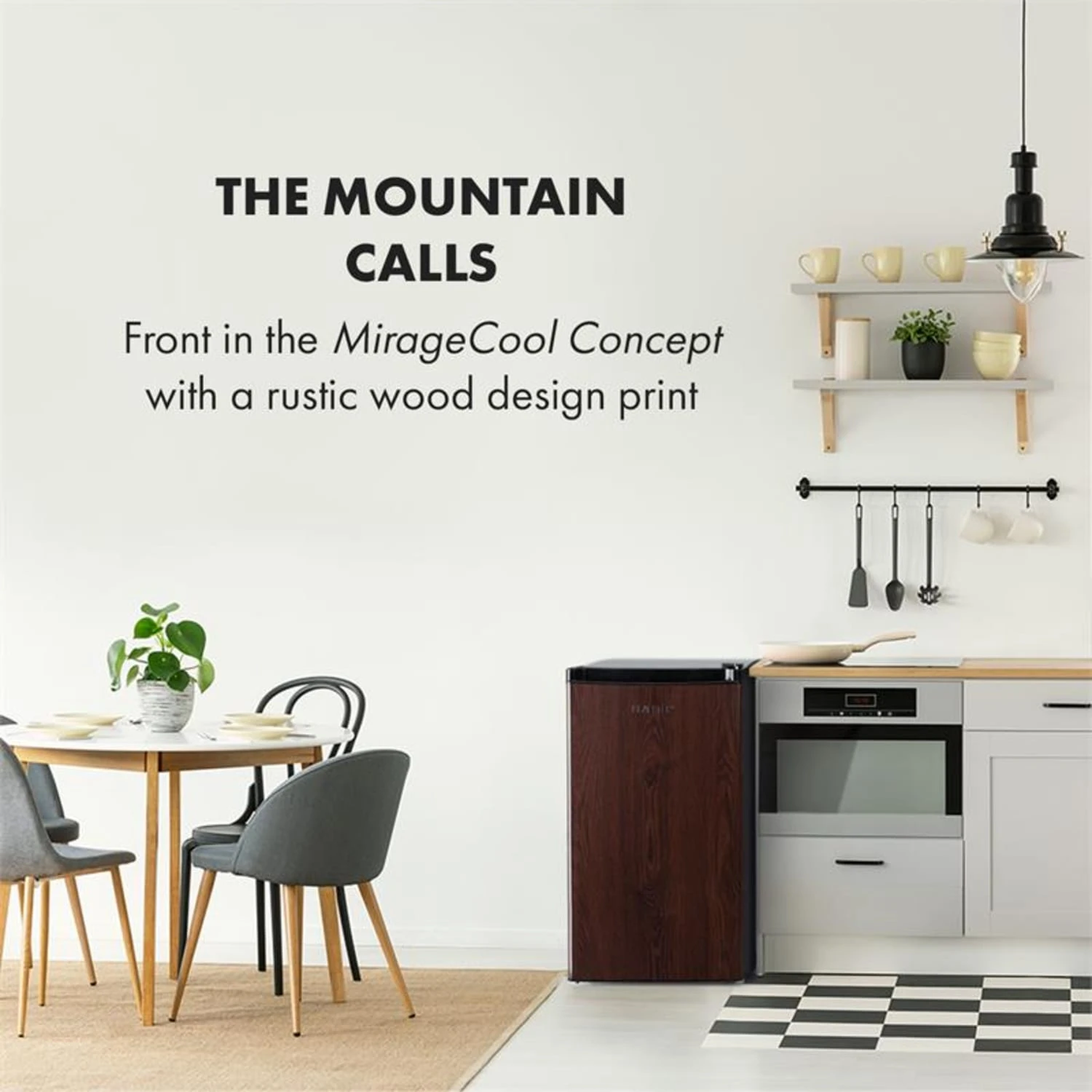 Feldberg Kühlschrank A+ 90 Liter MirageCool Concept Holzdesign Schwarz 2 Feldberg Kühlschrank A+ 90 Liter MirageCool Concept Holzdesign Schwarz – Bild 2