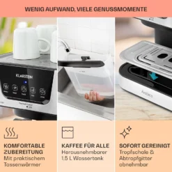 Arabica Espressomaschine 1050W 15 Bar 1,5l Touch-Bedienfeld Edelstahl 13 Arabica Espressomaschine 1050W 15 Bar 1,5l Touch-Bedienfeld Edelstahl -Haushaltsgerätegeschäft 10033729 de 0006 usp