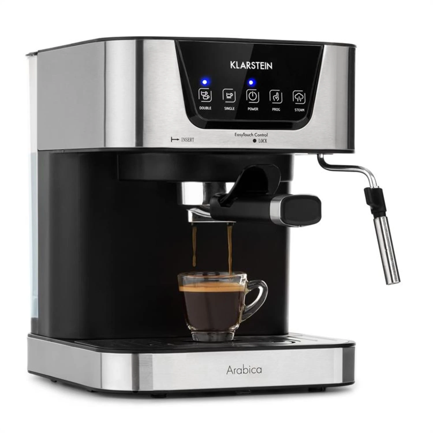 Arabica Espressomaschine 1050W 15 Bar 1,5l Touch-Bedienfeld Edelstahl 1 Arabica Espressomaschine 1050W 15 Bar 1,5l Touch-Bedienfeld Edelstahl