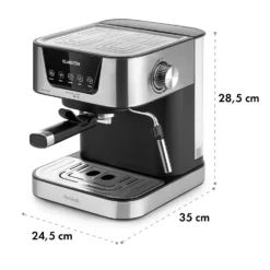 Arabica Espressomaschine 1050W 15 Bar 1,5l Touch-Bedienfeld Edelstahl 15 Arabica Espressomaschine 1050W 15 Bar 1,5l Touch-Bedienfeld Edelstahl -Haushaltsgerätegeschäft 10033729 yy 0011 dimensions