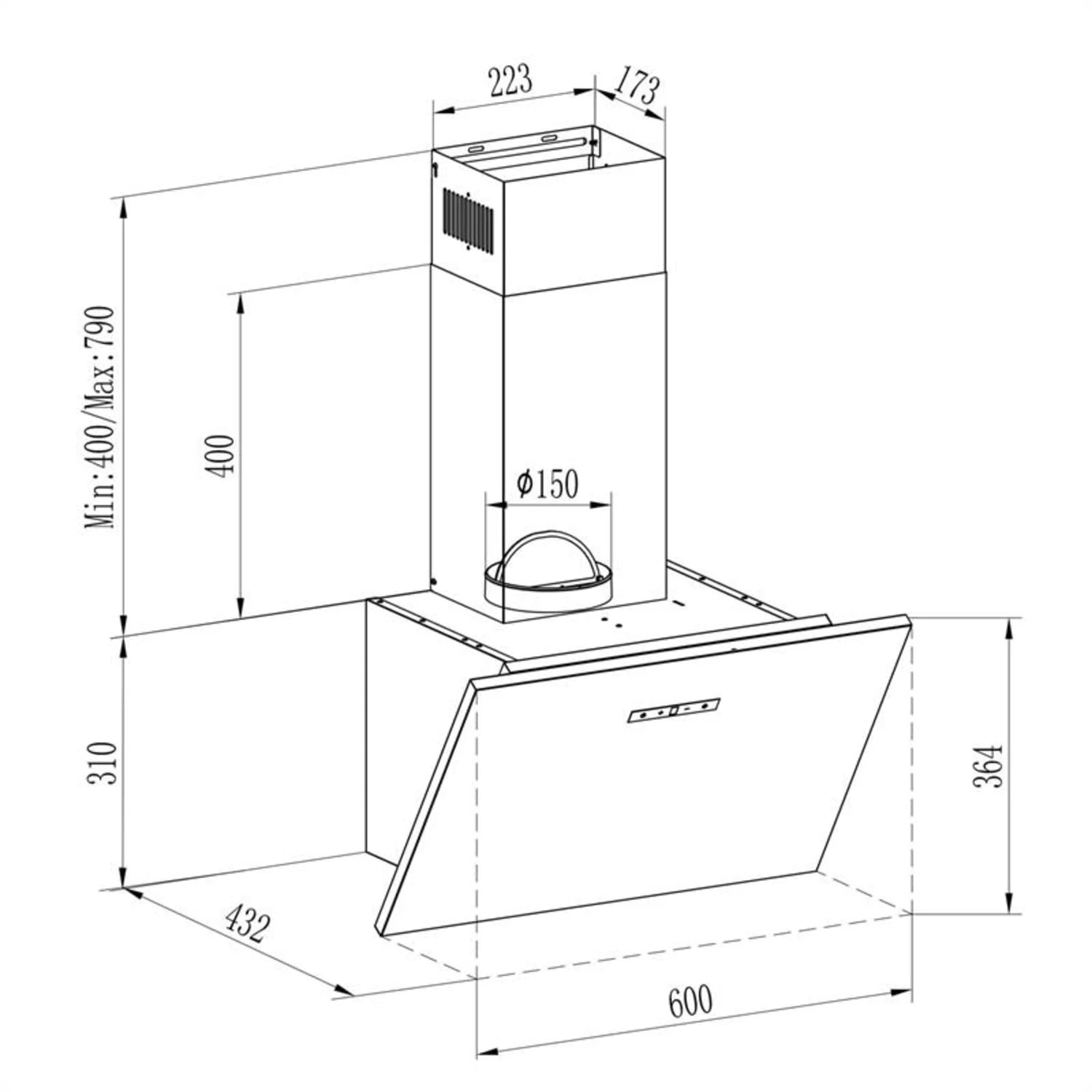 Silver Lining 60 Dunstabzugshaube 60cm 600m³/h EEK A Edelstahl 12 Silver Lining 60 Dunstabzugshaube 60cm 600m³/h EEK A Edelstahl – Bild 12