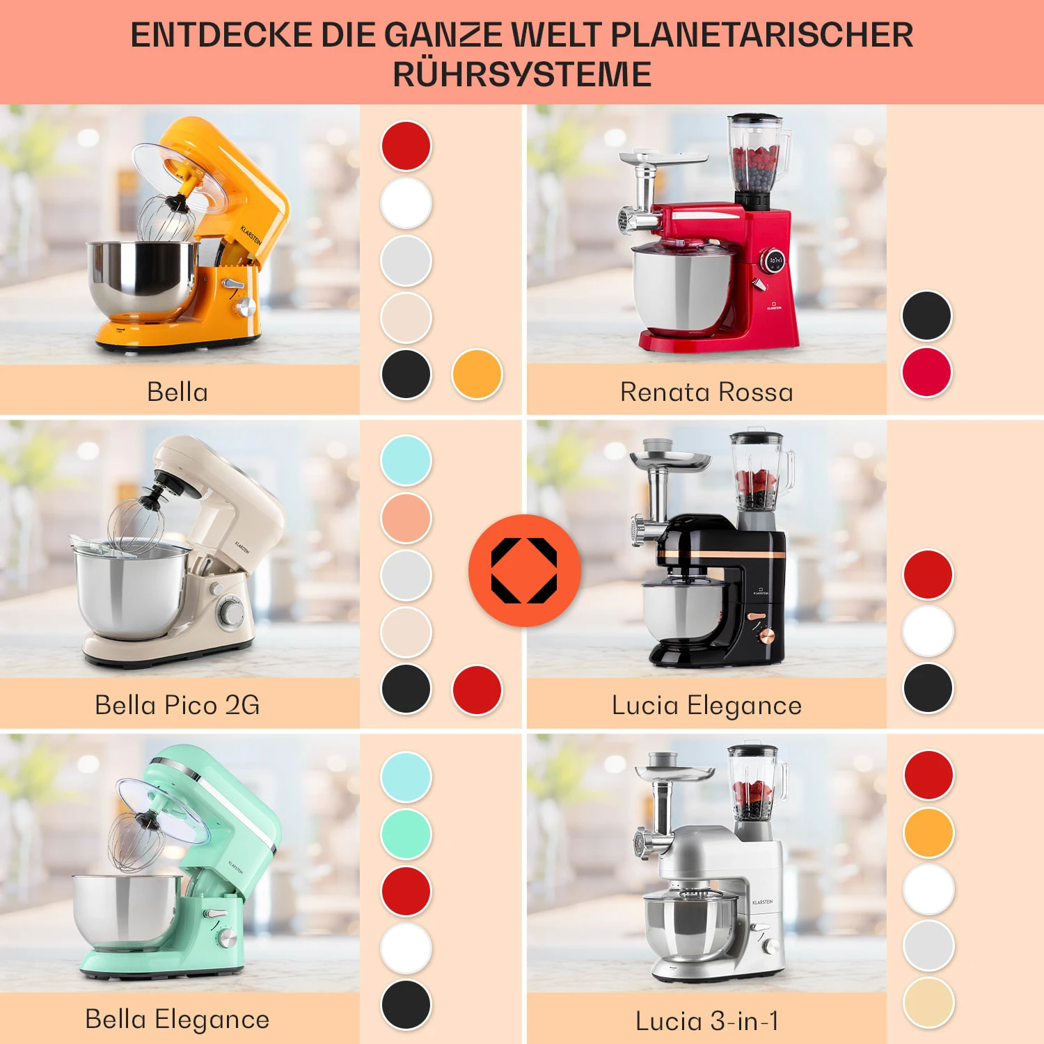 Bella Pico 2G Küchenmaschine 1300W 1,7PS 6 Stufen 5 Liter 7 Bella Pico 2G Küchenmaschine 1300W 1,7PS 6 Stufen 5 Liter – Bild 7