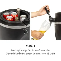 Tap2Go Mobile 2-in1 Bierzapfanlage Mit Getränkekühler 5l/13l Schwarz 11 Tap2Go Mobile 2-in1 Bierzapfanlage Mit Getränkekühler 5l/13l Schwarz -Haushaltsgerätegeschäft 10034006 de 0003 logo