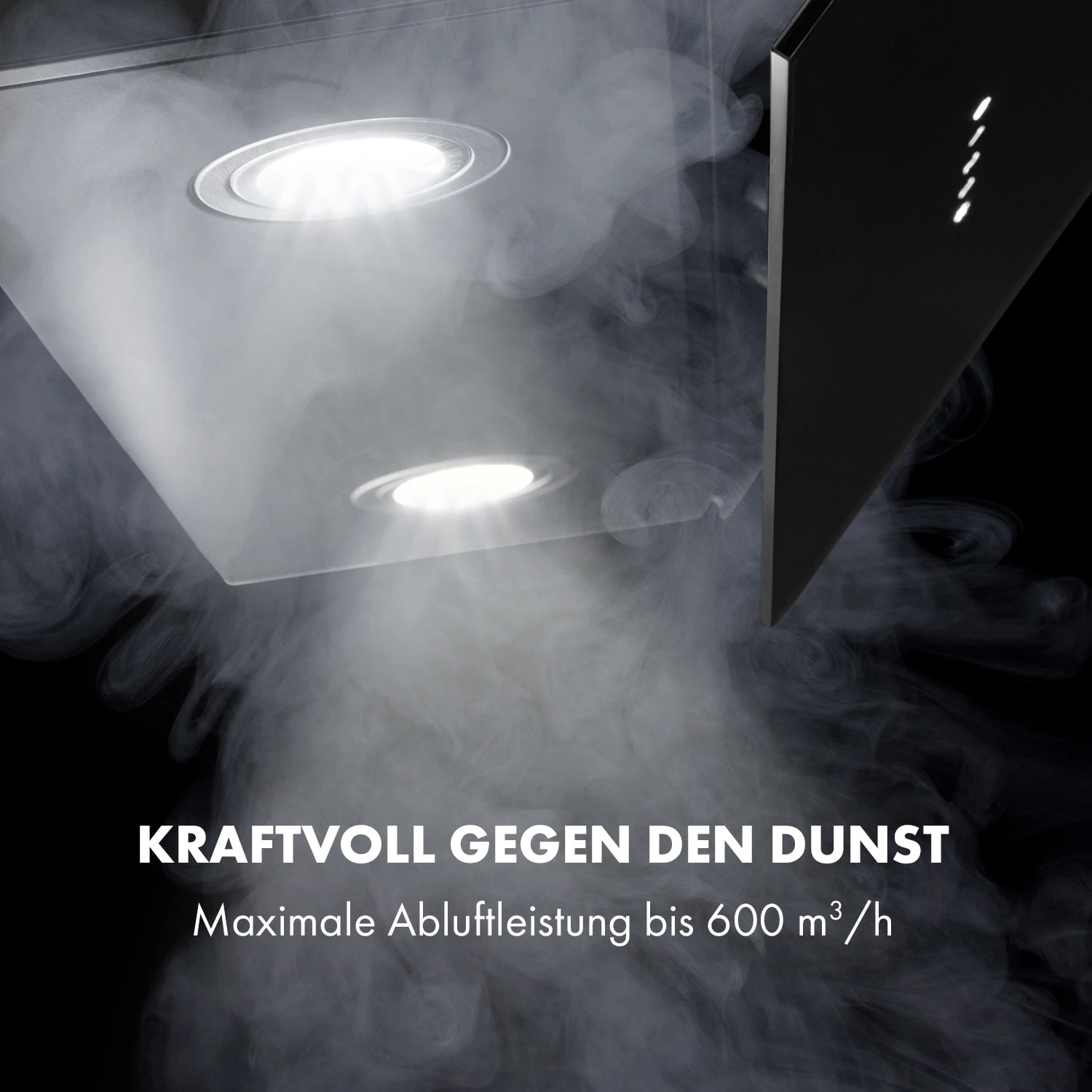 Alina Dunstabzugshaube 90cm 600 M³/h LED-Display Ambientelicht Schwarz 5 Alina Dunstabzugshaube 90cm 600 M³/h LED-Display Ambientelicht Schwarz – Bild 5