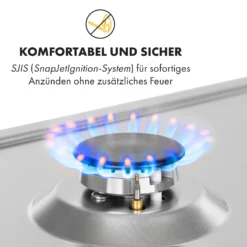Ignito Domino Gaskochfeld 2-flammig Sabaf-Brenner Edelstahl Silber -Haushaltsgerätegeschäft 10034108 de 0005 logo