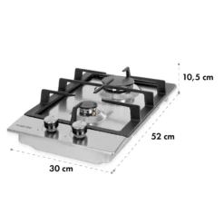Ignito Domino Gaskochfeld 2-flammig Sabaf-Brenner Edelstahl Silber -Haushaltsgerätegeschäft 10034108 yy 0009 logo
