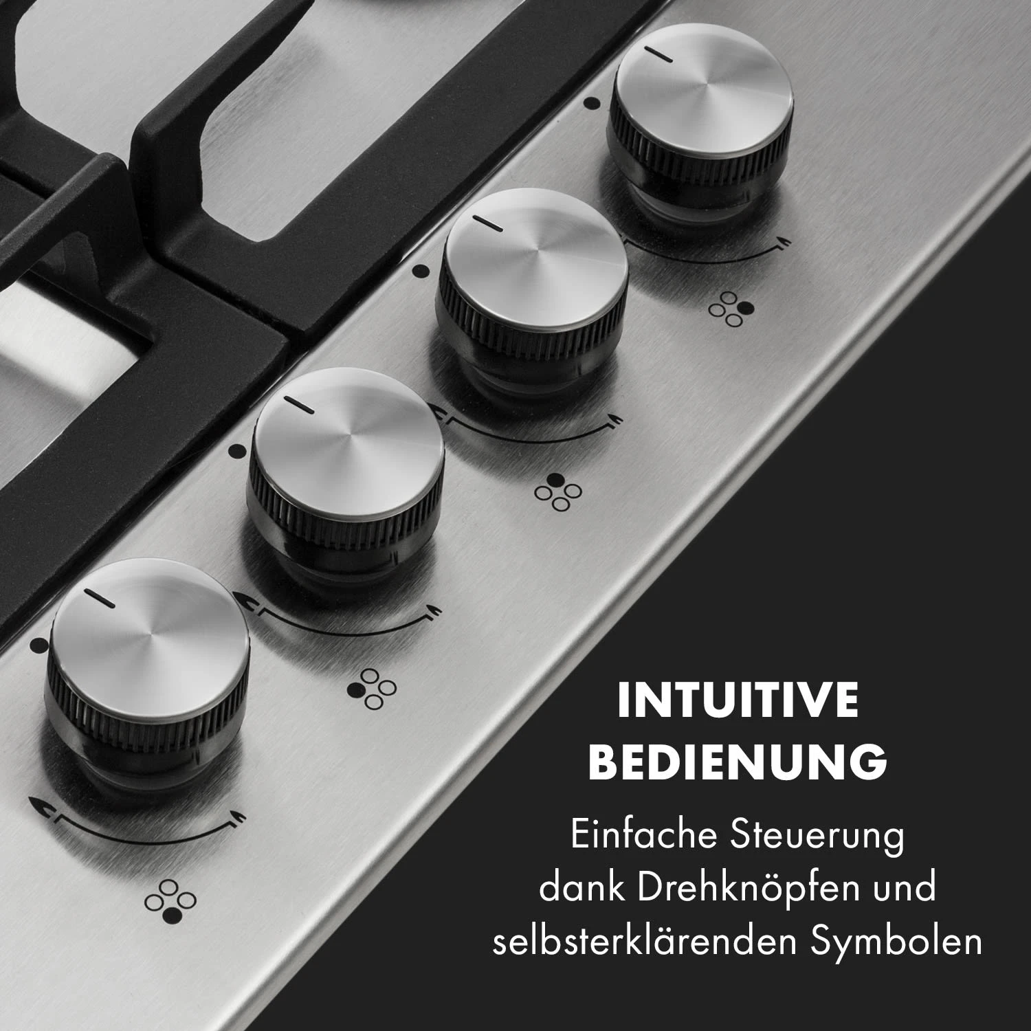 Ignito 4 Zonen Gaskochfeld 4-flammig Sabaf-Brenner Edelstahl Silber 4 Ignito 4 Zonen Gaskochfeld 4-flammig Sabaf-Brenner Edelstahl Silber – Bild 4