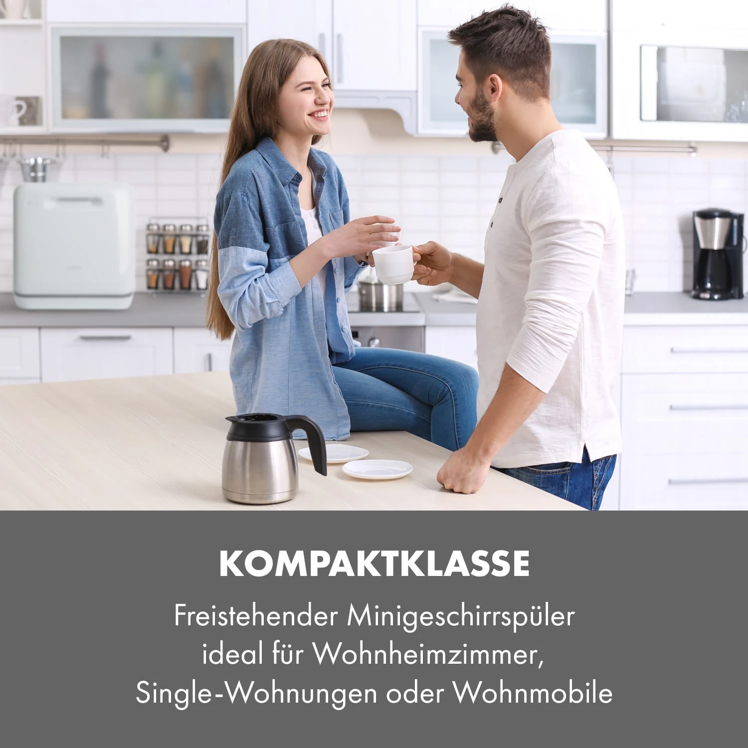 Aquatica Geschirrspüler Freistehend Installationsfrei 2 Gedecke 860W 2 Aquatica Geschirrspüler Freistehend Installationsfrei 2 Gedecke 860W – Bild 2