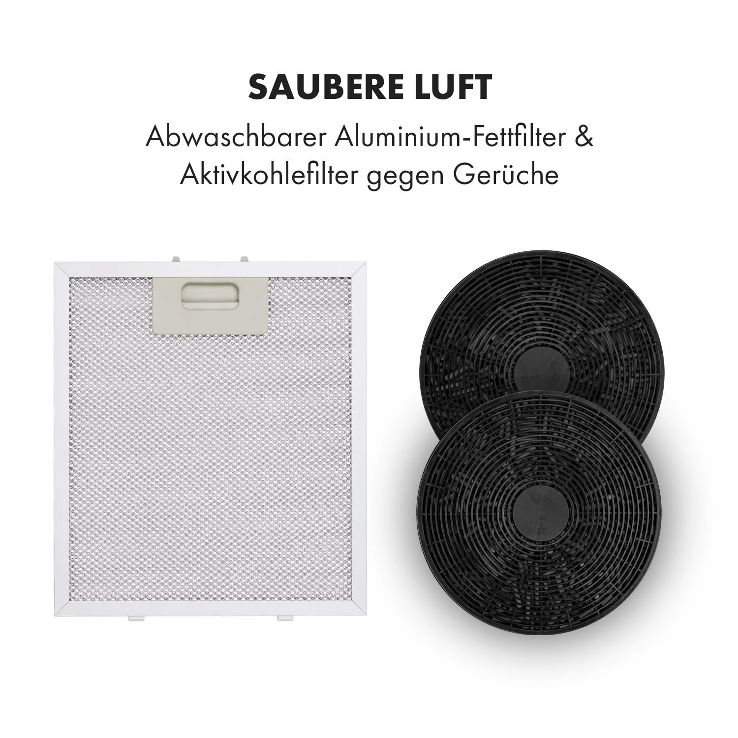 Tron Ambience Inselabzugshaube Ø38cm Umluft 540m³/h LED Schwarz 5 Tron Ambience Inselabzugshaube Ø38cm Umluft 540m³/h LED Schwarz – Bild 5