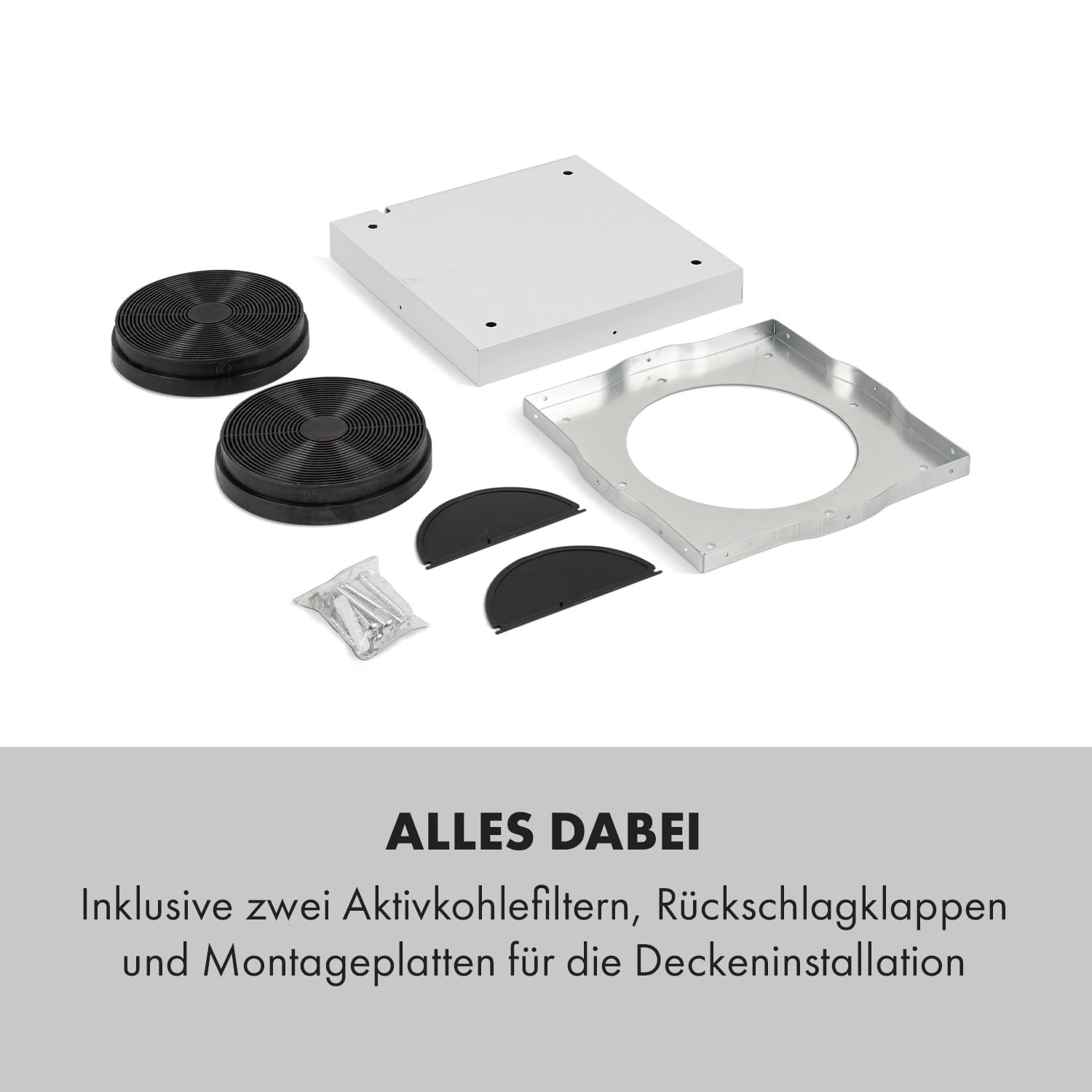 Tron Ambience Inselabzugshaube Ø38cm Umluft 540m³/h LED Schwarz 9 Tron Ambience Inselabzugshaube Ø38cm Umluft 540m³/h LED Schwarz – Bild 9