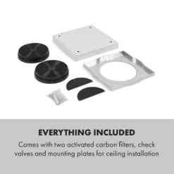 Tron Ambience Inselabzugshaube Ø38cm Umluft 540m³/h LED Schwarz 21 Tron Ambience Inselabzugshaube Ø38cm Umluft 540m³/h LED Schwarz -Haushaltsgerätegeschäft 10034213 yy 0010 logo Klarstein Tron Ambience Inselabzugshaube schwarz