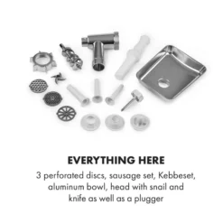 Kraftprotz Elektrischer Fleischwolf 700 W Kupfermotor Edelstahl 13 Kraftprotz Elektrischer Fleischwolf 700 W Kupfermotor Edelstahl -Haushaltsgerätegeschäft 10034215 yy 0006 logo Klarstein Kraftprotz elektrischer Fleischwolf weiss