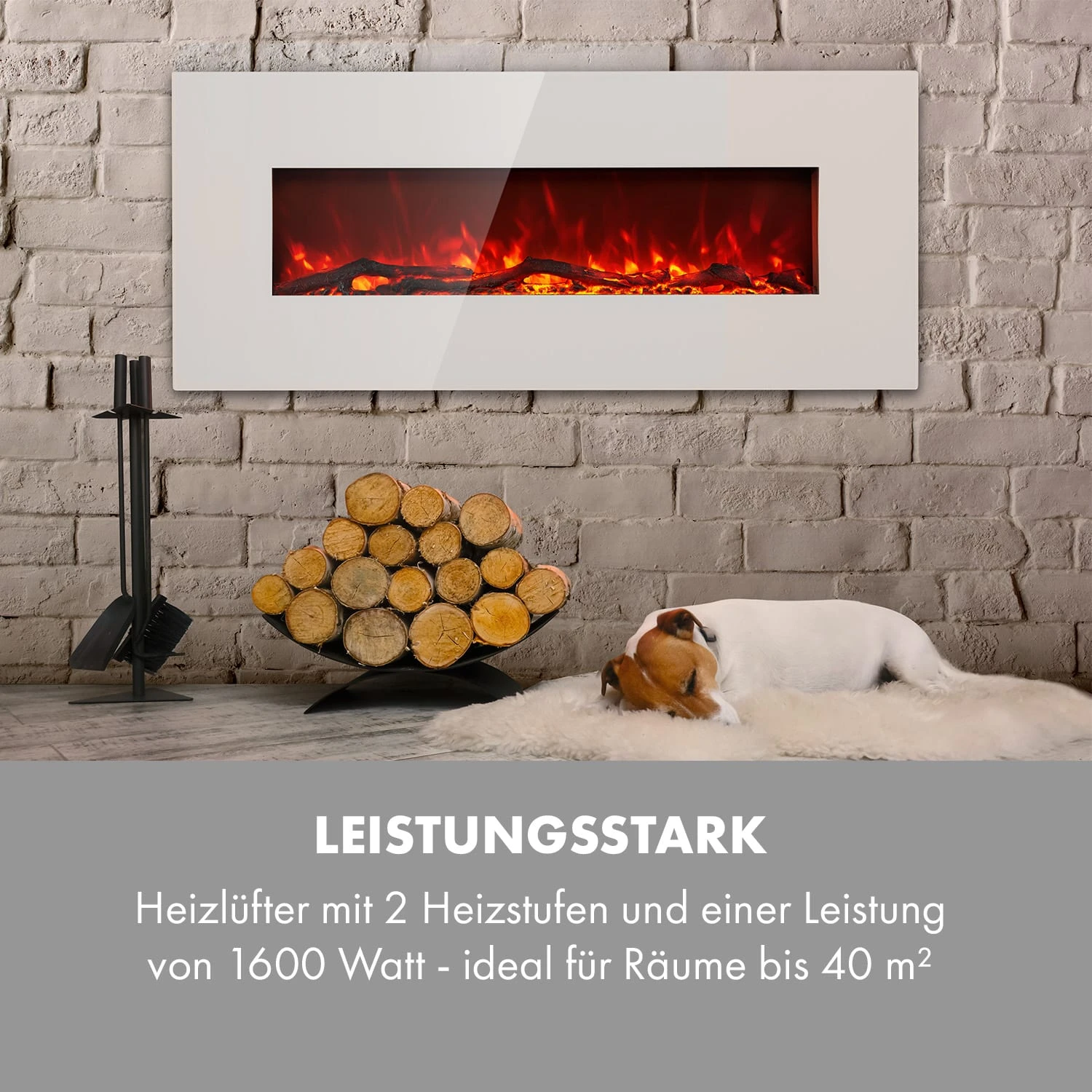 Lausanne Long Elektrischer Kamin 1600W 2 Heizstufen 128 Cm 6 Lausanne Long Elektrischer Kamin 1600W 2 Heizstufen 128 Cm – Bild 6