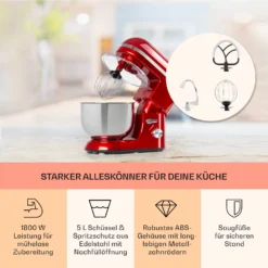 Bella Elegance Küchenmaschine 2000 W 2,7 PS 5,2 Ltr Edelstahl BPA-frei 9 Bella Elegance Küchenmaschine 2000 W 2,7 PS 5,2 Ltr Edelstahl BPA-frei -Haushaltsgerätegeschäft 10034364 de 0003 usp