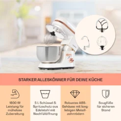 Bella Elegance Küchenmaschine 2000W/2,7PS/5,2 Ltr Edelstahl BPA-frei 9 Bella Elegance Küchenmaschine 2000W/2,7PS/5,2 Ltr Edelstahl BPA-frei -Haushaltsgerätegeschäft 10034365 de 0003 usp
