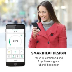 Bornholm Smart Konvektions-Heizgerät | 2000 W | SmartHeat Design: WiFi-Verbindung | LED-Display | 24-h-Timer | 2 Heizstufen: 1000 / 2000 W | IP24: Spritzwassergeschützt | Fernbedienung | Standgerät 16 Bornholm Smart Konvektions-Heizgerät | 2000 W | SmartHeat Design: WiFi-Verbindung | LED-Display | 24-h-Timer | 2 Heizstufen: 1000 / 2000 W | IP24: Spritzwassergeschützt | Fernbedienung | Standgerät -Haushaltsgerätegeschäft 10034391 de 0008 logo