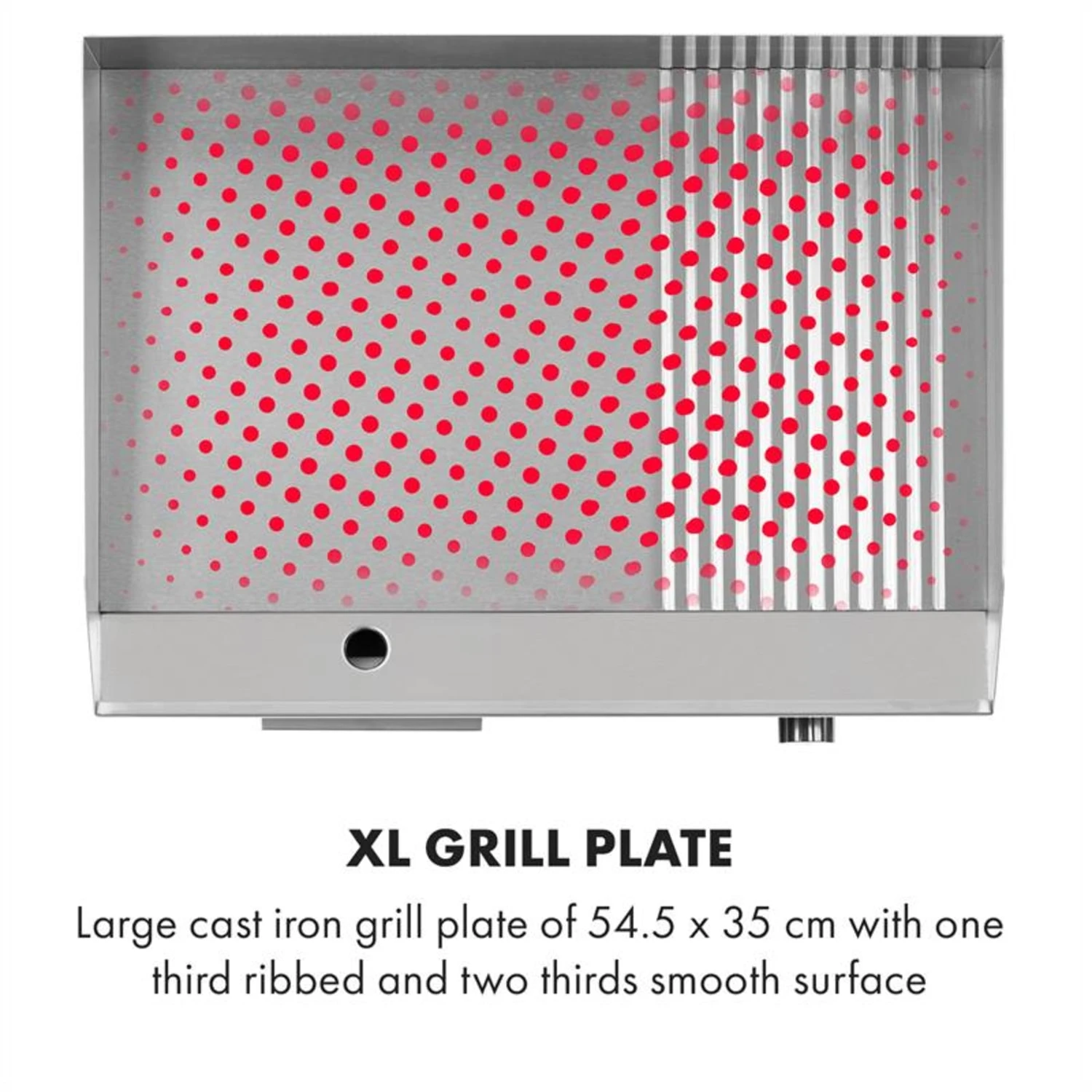 Grillmeile 3000GR Elektrogrill 3000W 54,5x35cm Glatt/geriffelt – Bild 4