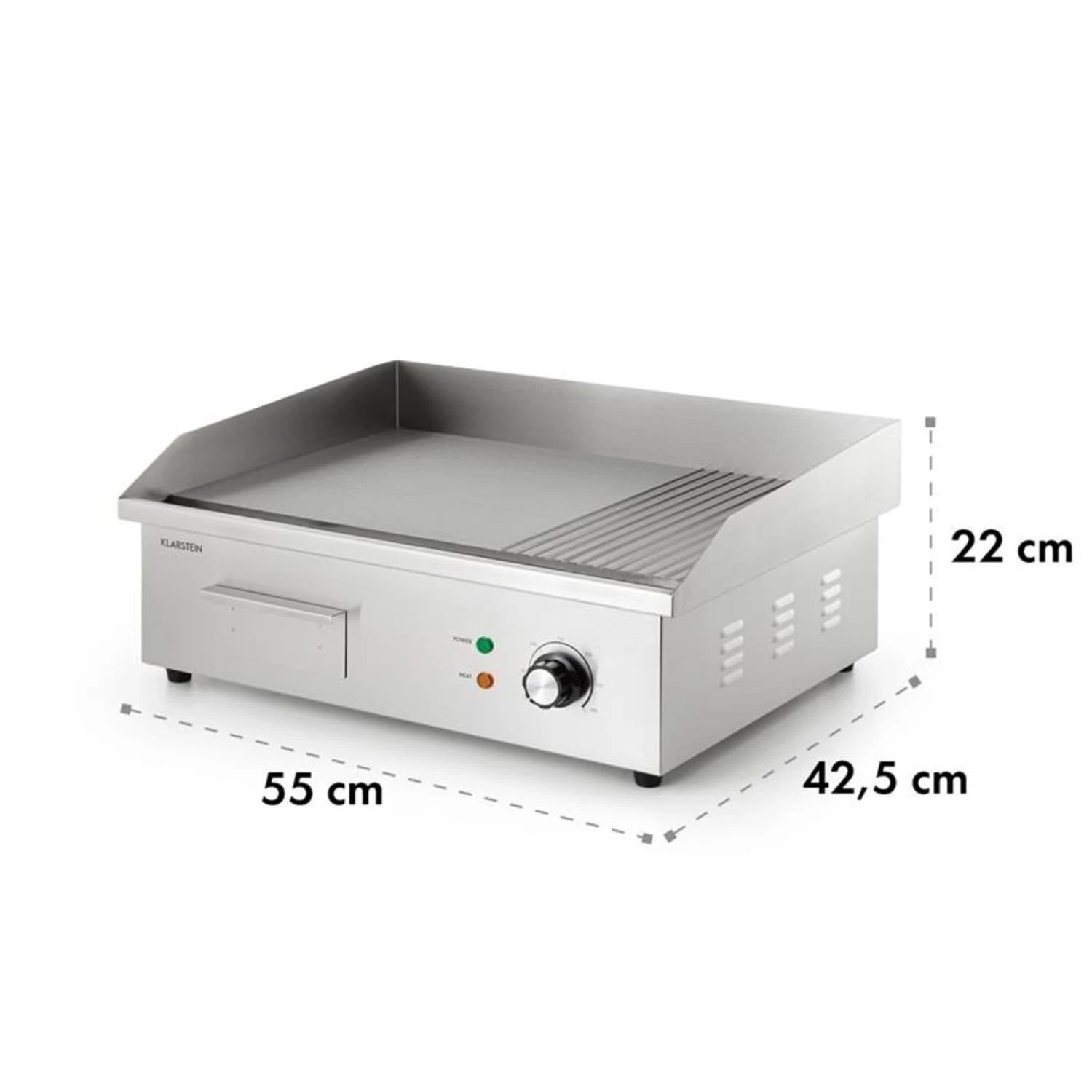 Grillmeile 3000GR Elektrogrill 3000W 54,5x35cm Glatt/geriffelt – Bild 9