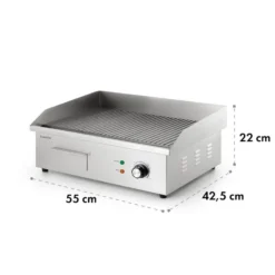 Grillmeile 3000R Elektrogrill 3000W Platte 54,5x35cm Geriffelt -Haushaltsgerätegeschäft 10034449 yy 0009 logo Klarstein Grillmeile 3000R Pro Grill geriffelt