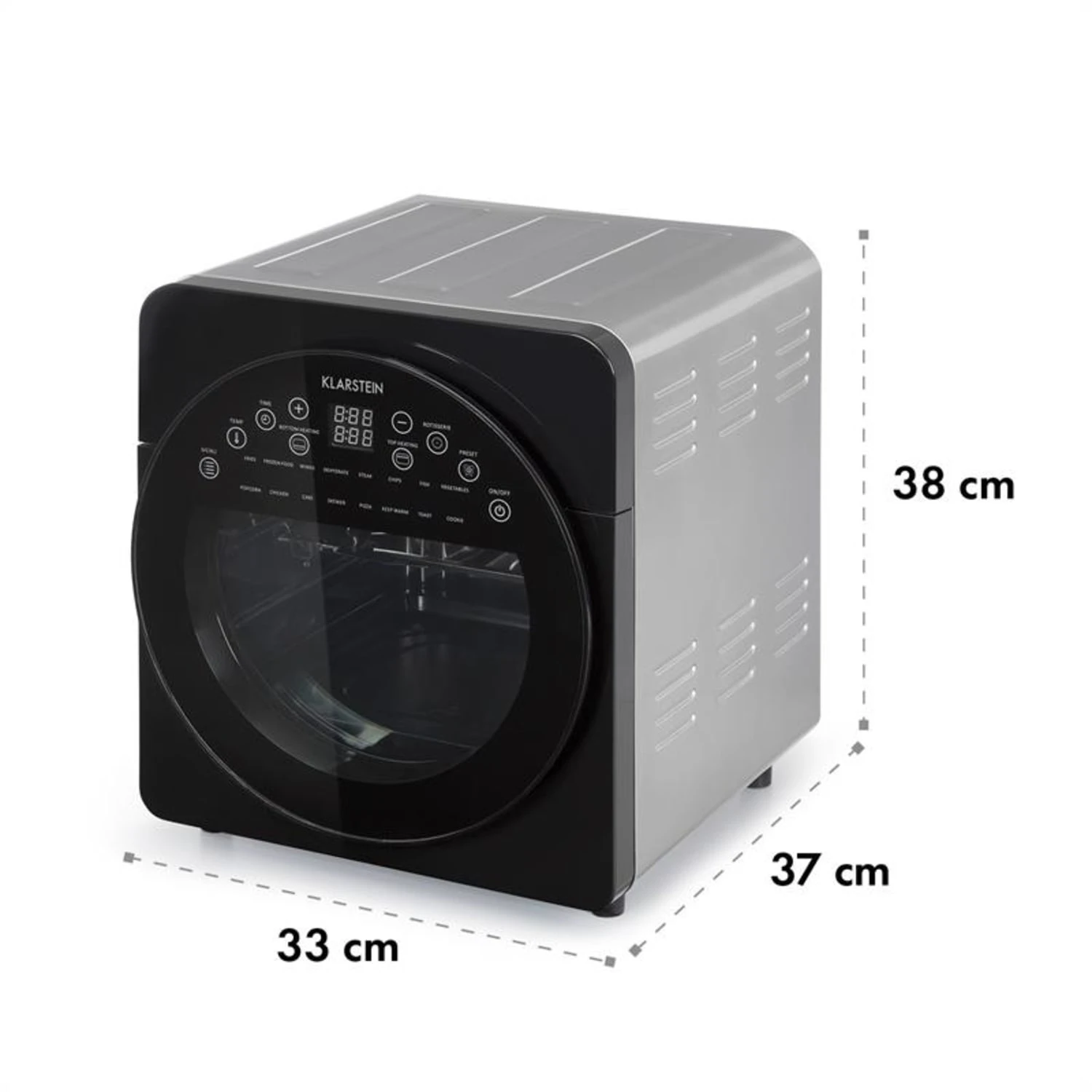 AeroVital Easy Touch Heißluftfritteuse 1700W 14l Timer 16 Programme Metallic / Schwarz 7 AeroVital Easy Touch Heißluftfritteuse 1700W 14l Timer 16 Programme Metallic / Schwarz – Bild 7