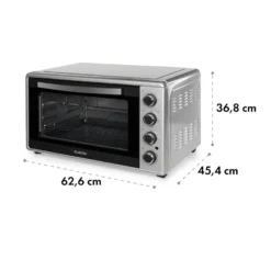 Masterchef 60 Mini-Backofen 60l 2000W 100-230 °C Timer Silber 17 Masterchef 60 Mini-Backofen 60l 2000W 100-230 °C Timer Silber -Haushaltsgerätegeschäft 10034499 yy 0009 logo Klarstein Masterchef 60 Mini Backofen 60l silber