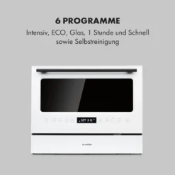 Azuria Geschirrspülmaschine 1380W 6,5L 6 Gedecke Schwarze Glasfront 16 Azuria Geschirrspülmaschine 1380W 6,5L 6 Gedecke Schwarze Glasfront -Haushaltsgerätegeschäft 10034510 de 0005 logo