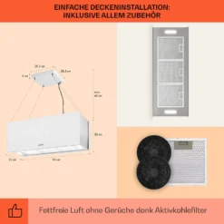 Kronleuchter XL Inselabzugshaube 90cm Umluft 590m³/h LED Touch Weiß 13 Kronleuchter XL Inselabzugshaube 90cm Umluft 590m³/h LED Touch Weiß -Haushaltsgerätegeschäft 10034523 de 0005 usp