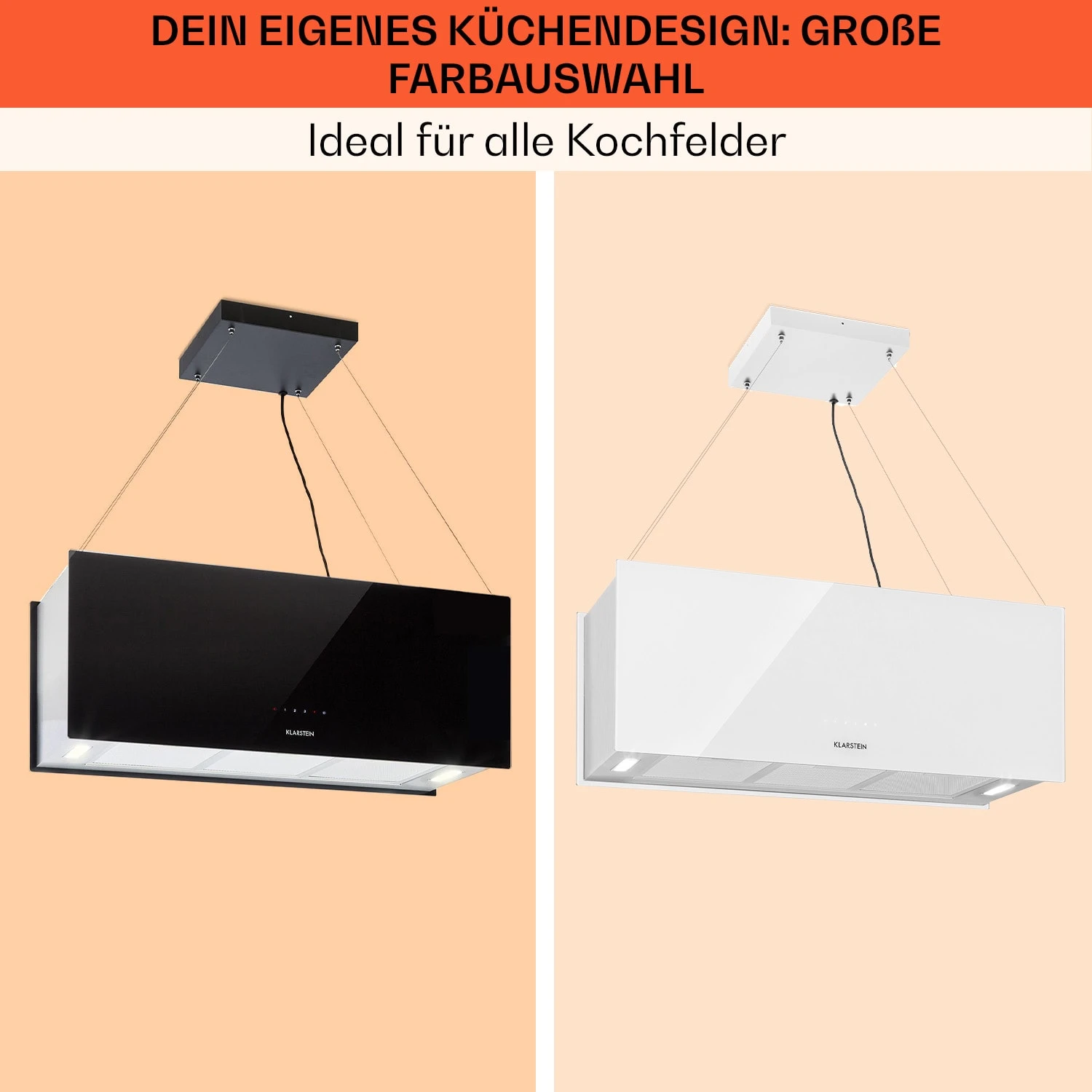Kronleuchter XL Inselabzugshaube 90cm Umluft 590m³/h LED Touch Weiß 7 Kronleuchter XL Inselabzugshaube 90cm Umluft 590m³/h LED Touch Weiß – Bild 7
