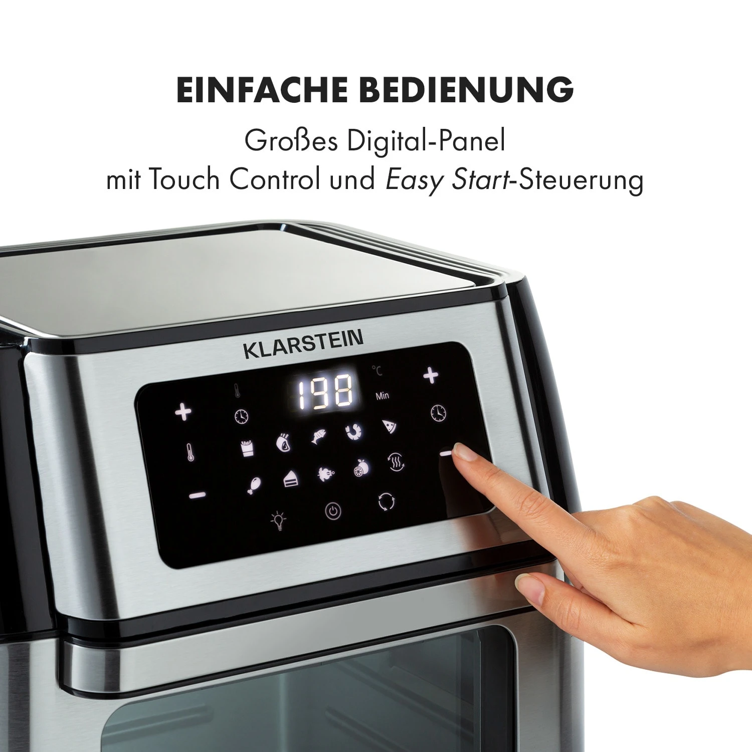 AeroVital Fry Heißluftfritteuse 1500W 10l Timer 9 Programme 6 AeroVital Fry Heißluftfritteuse 1500W 10l Timer 9 Programme – Bild 6