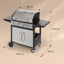 Tomahawk Gasgrill 4x3,6 KW + 2,7 KW Brenner 66x43,5 Cm Grill Edelstahl 15 Tomahawk Gasgrill 4x3,6 KW + 2,7 KW Brenner 66x43,5 Cm Grill Edelstahl -Haushaltsgerätegeschäft 10034710 yy 0008 dimensions