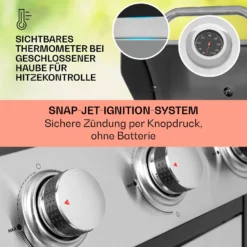 Tomahawk Gasgrill 3 X 3,6 KW Brenner 60 X 43,5 Cm Grill Edelstahl -Haushaltsgerätegeschäft 10034711 de 0004 usp